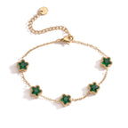 Zircon titanium steel bracelet for women niche exquisite versatile and colorfast jewelry