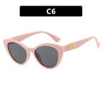 Cat's Eye Retro Sunglasses, Female Face, Fashionable and High end, Internet Celebrity Street Photography, Sunglasses, Concave Design