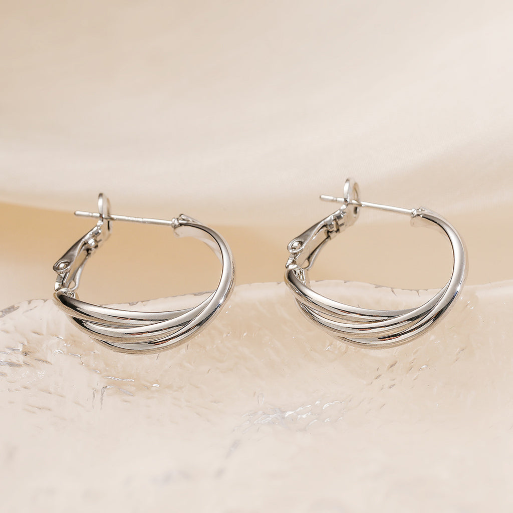 Fashion Gold Color Geometric Big Hoop Earrings