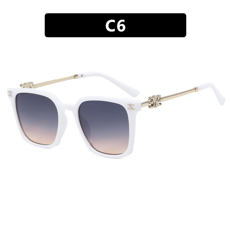 New Square Women's Sunglasses with Advanced UV Protection and Internet Celebrity Photography Sunglasses