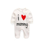 Newborn pure cotton double button crawling clothes baby jumpsuit closed door children's clothing