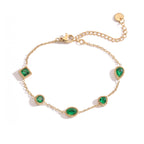 Zircon titanium steel bracelet for women niche exquisite versatile and colorfast jewelry