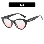 Cat's Eye Retro Sunglasses, Female Face, Fashionable and High end, Internet Celebrity Street Photography, Sunglasses, Concave Design