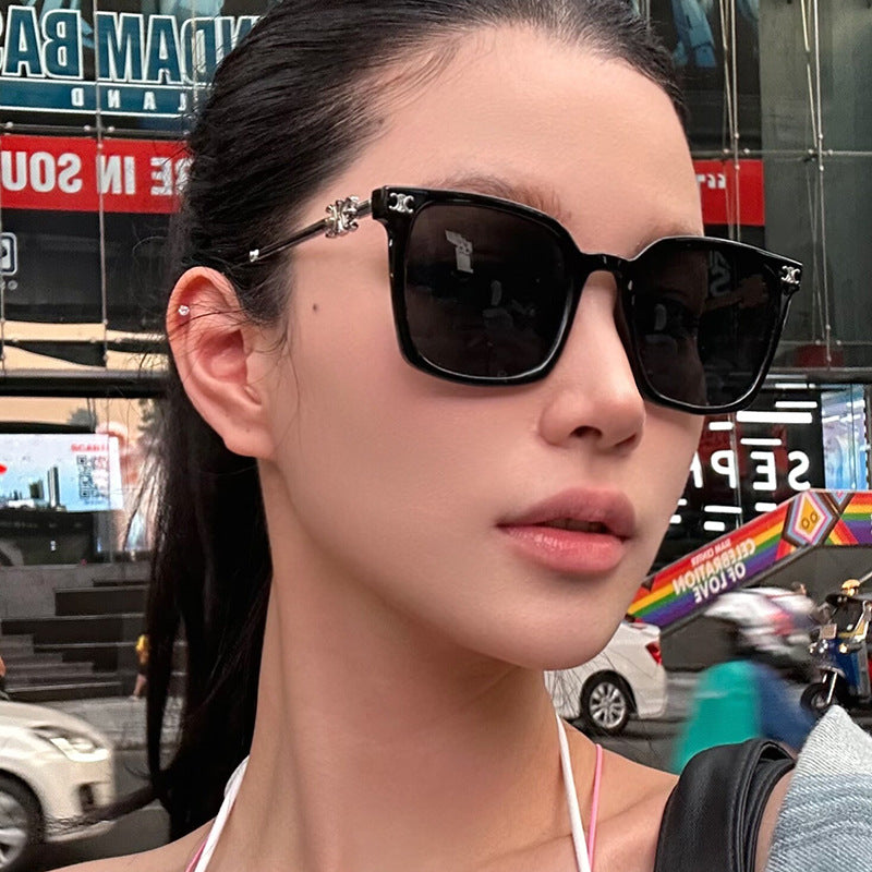 New Square Women's Sunglasses with Advanced UV Protection and Internet Celebrity Photography Sunglasses