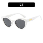 Cat's Eye Retro Sunglasses, Female Face, Fashionable and High end, Internet Celebrity Street Photography, Sunglasses, Concave Design