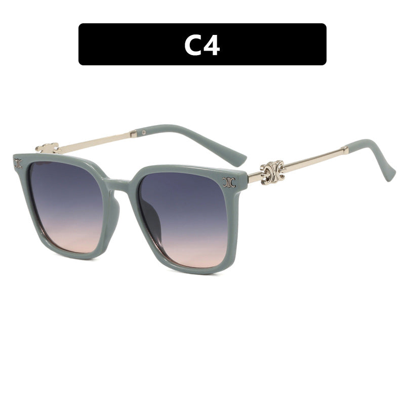 New Square Women's Sunglasses with Advanced UV Protection and Internet Celebrity Photography Sunglasses