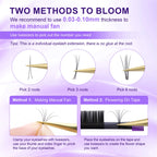 NAGARAKU 16Rows Classic Individual Eyelash Extension Lashes Matte Black Professional Soft Natural