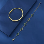 Five Petal Flower Brace Lace Bracelet Two-piece Set